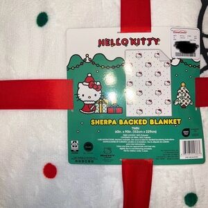 Hello Kitty 2023 Sherpa Twin Polka Dot Blanket